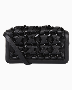 Bolsa Chanel Interlaced Chain Preta
