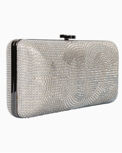 Bolsa Chanel CC Minaudière Prata