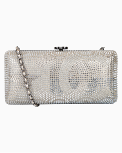 Bolsa Chanel CC Minaudière Prata