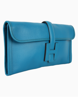 Clutch Hermès Jige Elan 29 Azul