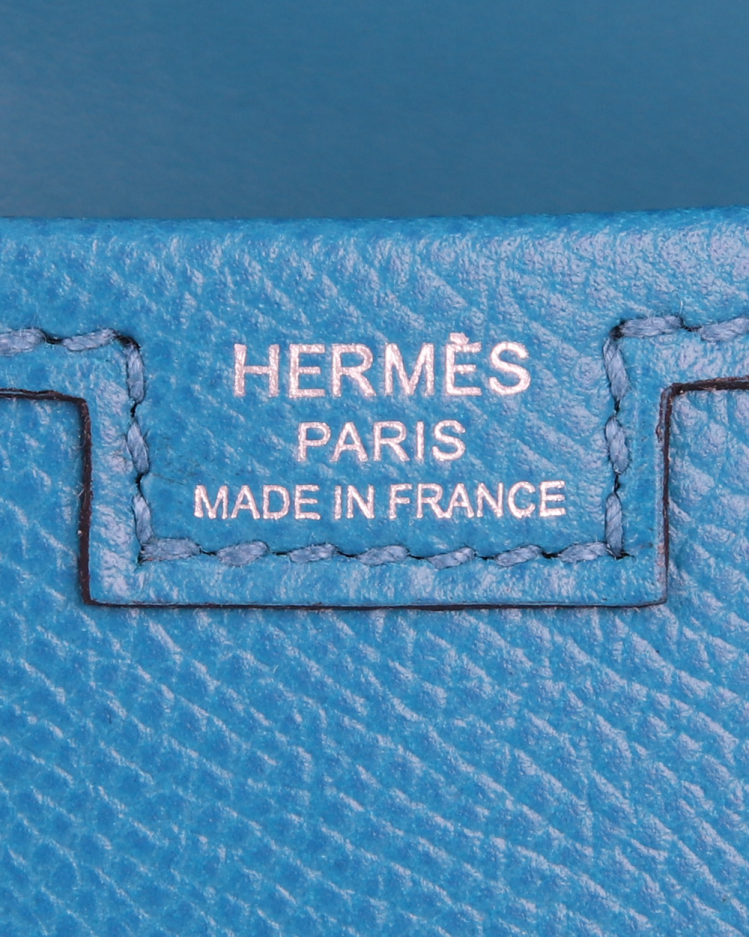 Clutch Hermès Original Jige Elan 29 Azul Feminina