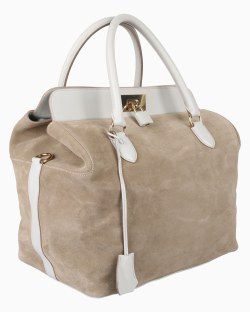 Bolsa Hermès Toolbox 33 Camurça Swift Bege