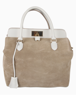 Bolsa Hermès Toolbox 33 Camurça Swift Bege