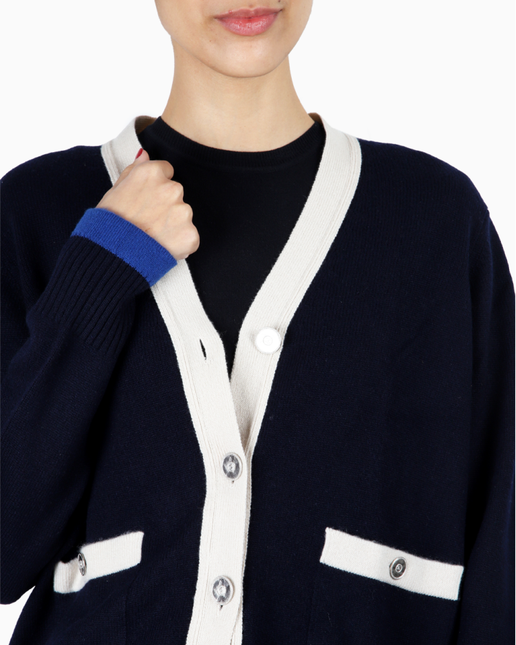 カーディガン CHANEL レザーがかっこい♪】CHANEL カーディガン (CHANEL/カーディガン