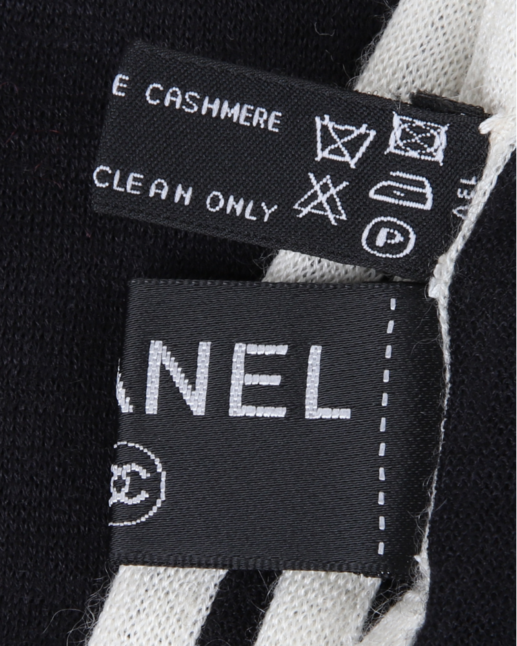 Xale Chanel Original Cashmere CC Bordado Feminino