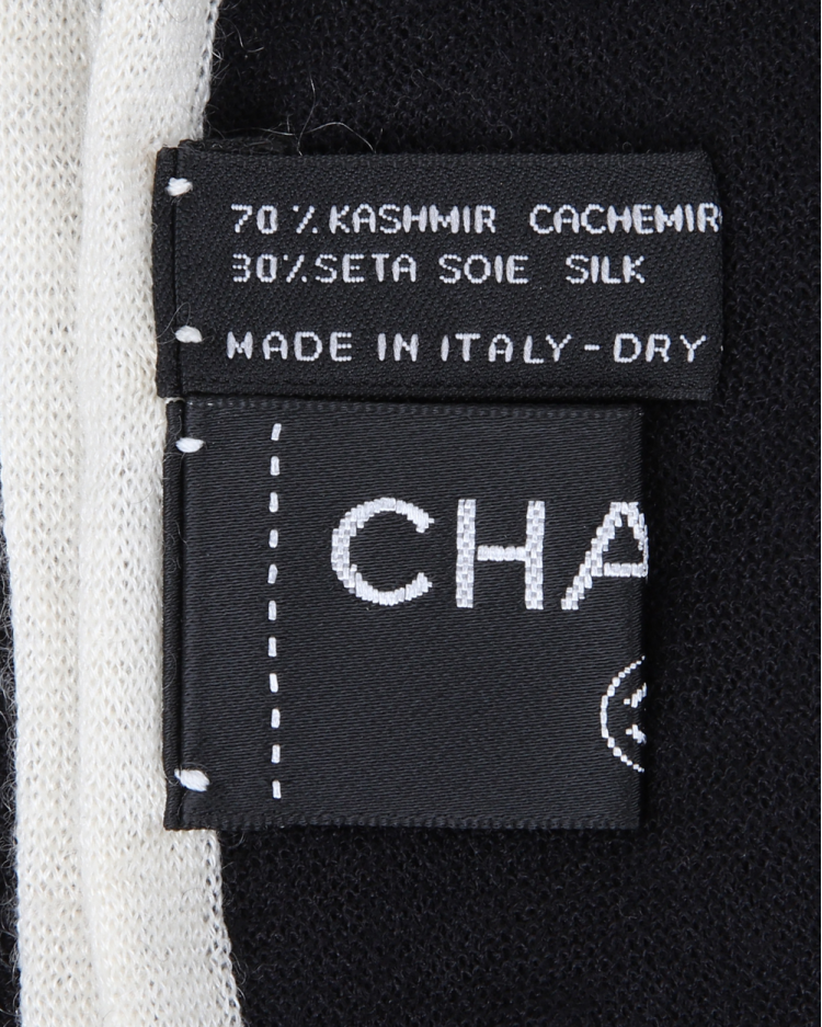 Xale Chanel Original Cashmere CC Bordado Feminino