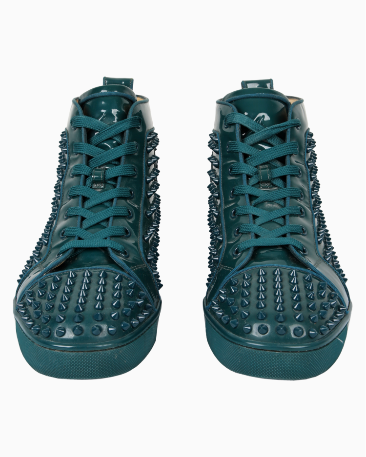 Tênis Louboutin Original Louis Spikes Verde Masculino