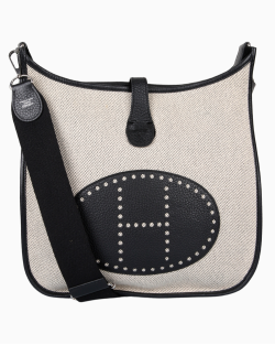 Bolsa Hermès Évelyne III 29 Écru Preta