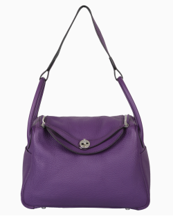 Bolsa Hermès Lindy 30 Clemence Roxa