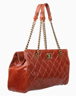 Bolsa Chanel CC Crown Tote Terracota