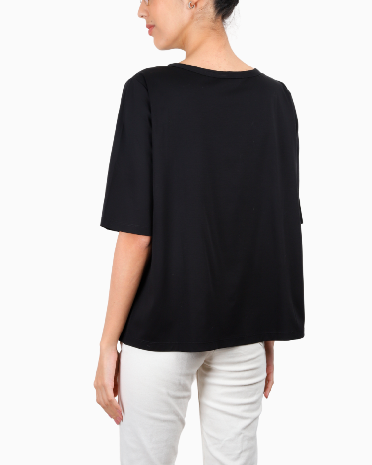 トップス CHANEL PARFUMS CREW T-SHIRT BLACK M CHANEL PARFUMS CREW T-SHIRT BLACK M