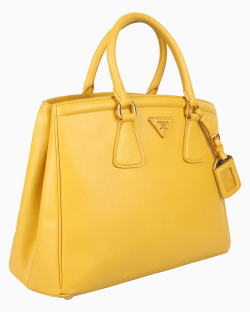 Bolsa Prada Parabole Tote Saffiano Lux Amarela 