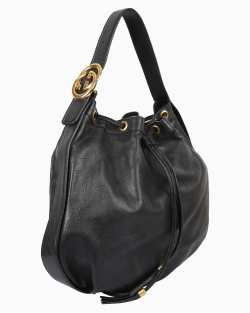 Bolsa Gucci GG Interlocking Icon Hobo Couro Preta