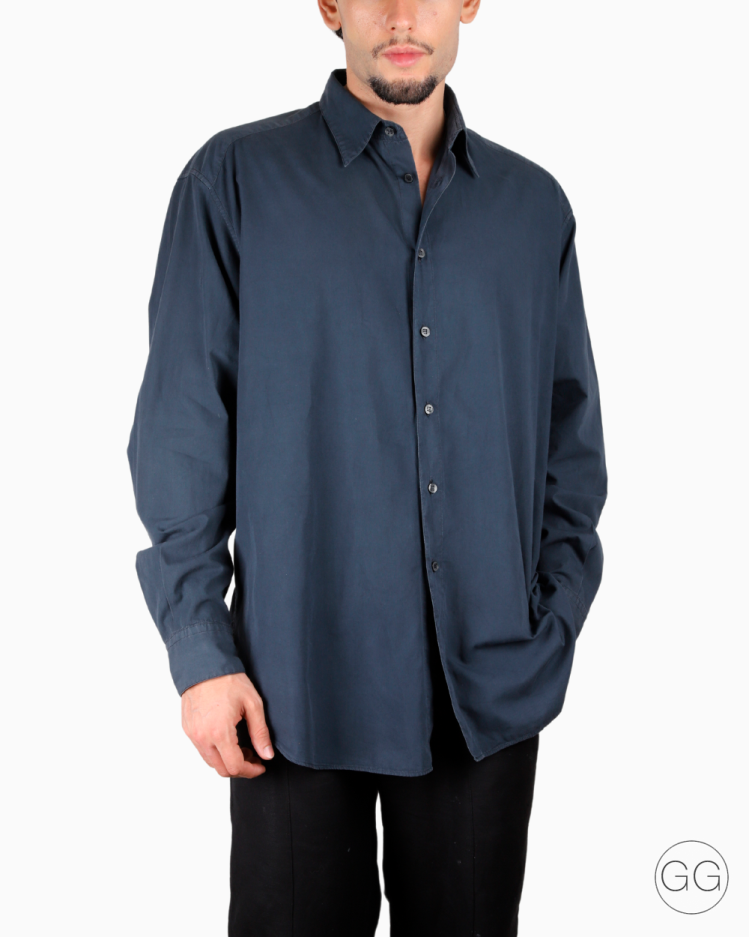 Camisa Zegna Original Azul Marinho Masculina