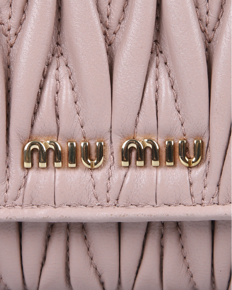 バッグ 1998 MIU MIU WEST WALLET Bolsa Miu Miu Original Wallet On Chain Matelassê Nude Feminina