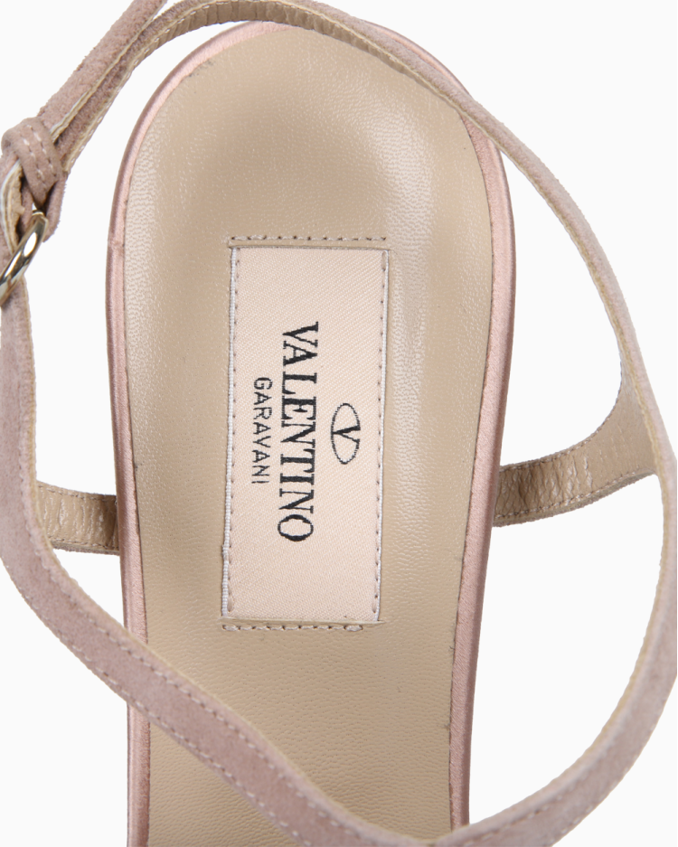 Sandália Valentino Original Cristais Nude Feminina
