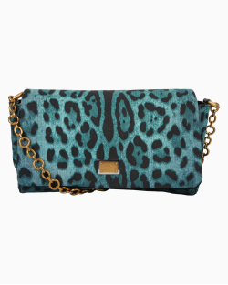 Bolsa Dolce & Gabbana Leopard Denim Verde