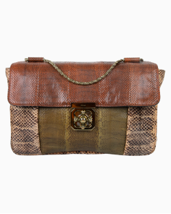 Bolsa Chloe Snakeskin Marrom