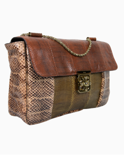 Bolsa Chloe Snakeskin Marrom