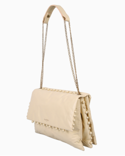 Bolsa Lanvin Sugar Pearl Couro Creme