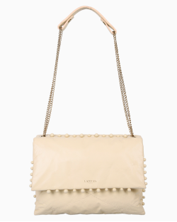 Bolsa Lanvin Sugar Pearl Couro Creme