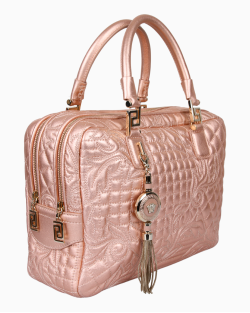 Bolsa Versace Demetra Vanitas Couro Rose Gold