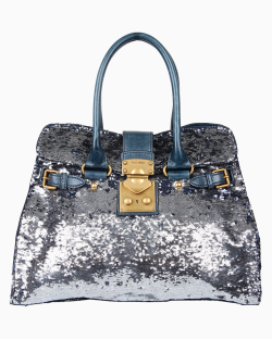 Bolsa Miu Miu Sequin Azul Marinho