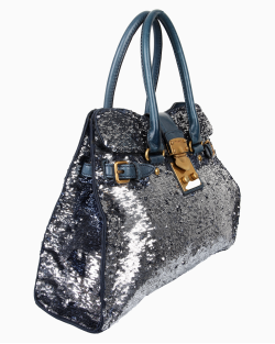 Bolsa Miu Miu Sequin Azul Marinho