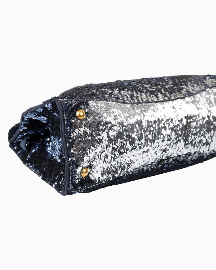 バッグ Miu Miu Sequin CrystalClutchBag Y2K Glam Bolsa Miu Miu Original Sequin Azul Marinho Feminina