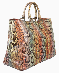 Bolsa Fendi Python Twins Tote Colorida