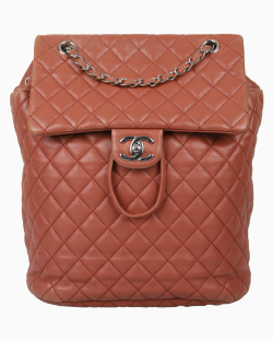 Mochila Chanel Urban Spirit Pequena Lambskin Rosa Antigo