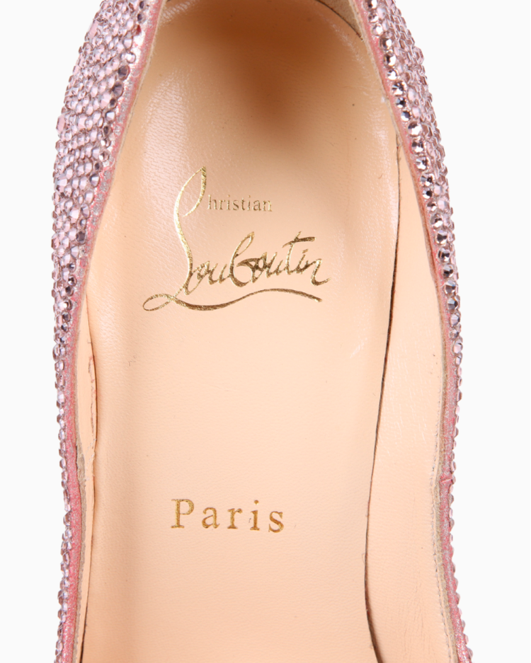 Christian Louboutin Libellibooty ピンク Christian Louboutin Libellibooty 100 Pink Mesh Tulle Ankle Boot
