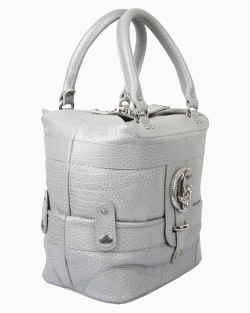 Bolsa Roberto Cavalli Couro Cinza