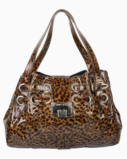 Bolsa Jimmy Choo Ramona Verniz Animal Print