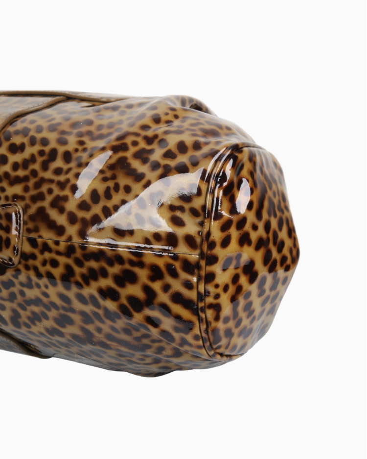 Bolsa Jimmy Choo Original Ramona Verniz Animal Print Feminina