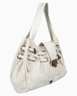 Bolsa Jimmy Choo Ramona Couro Off White