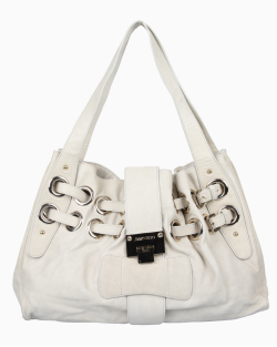 Bolsa Jimmy Choo Ramona Couro Off White