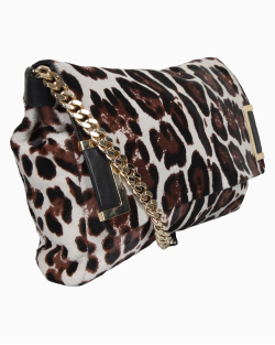 Bolsa Jimmy Choo Ponytail Flap Shoulder Animal Print