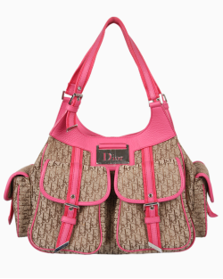Bolsa Dior Vintage Rebelle Canvas Diorissimo Rosa