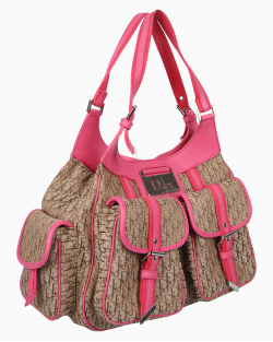 Bolsa Dior Vintage Rebelle Canvas Diorissimo Rosa