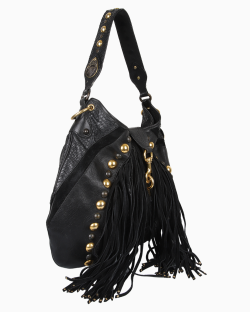 Bolsa Gucci Babouska Fringe Preta