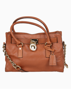 Bolsa Michael Kors Hamilton Couro Caramelo