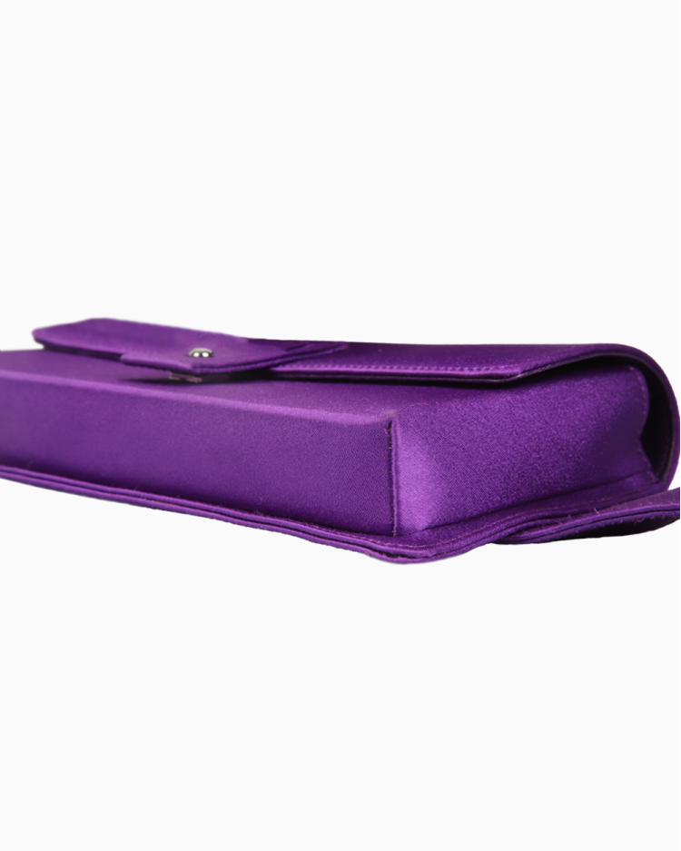 Bolsa Gucci Original Vintage Pochete Cetim Roxa Feminina