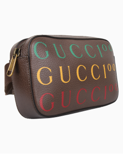Pochete Gucci 100 Aria Couro Marrom