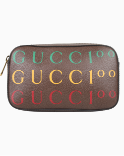 Pochete Gucci 100 Aria Couro Marrom