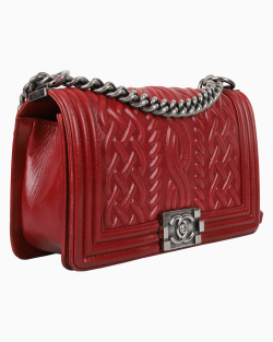 Bolsa Chanel Boy Celtic Média Lambskin Vermelha