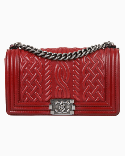 Bolsa Chanel Boy Celtic Média Lambskin Vermelha