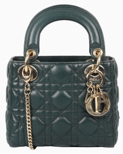 Bolsa Dior Lady Dior Mini Cannage Verde