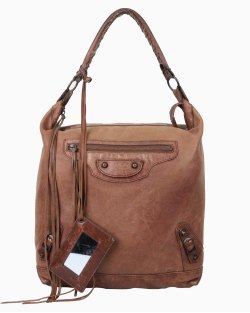 Bolsa Balenciaga Motorcicle Day Hobo Marrom