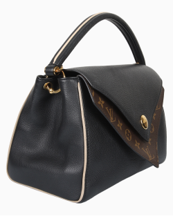 Bolsa Louis Vuitton Double V Couro e Canvas Preta 